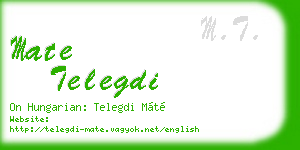 mate telegdi business card
